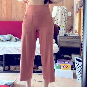 Lululemon Align Wide Leg Super-High-Rise Crop 23” in brier rose, size 4.